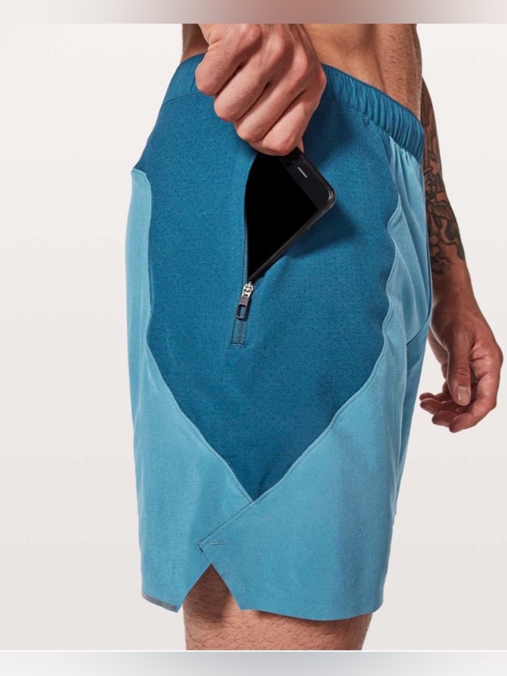 Lululemon Shorts Mens Medium Blue Switch Up Running Athletic Gym Yoga - Large